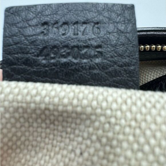 Auth Gucci Black / Brown Cherry Metallic Leather 2way SoHo Working Tote Satchel - Picture 15 of 16